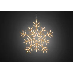 Acrylic Snowflake With Leds, For Outdoor Use, 58 Cm