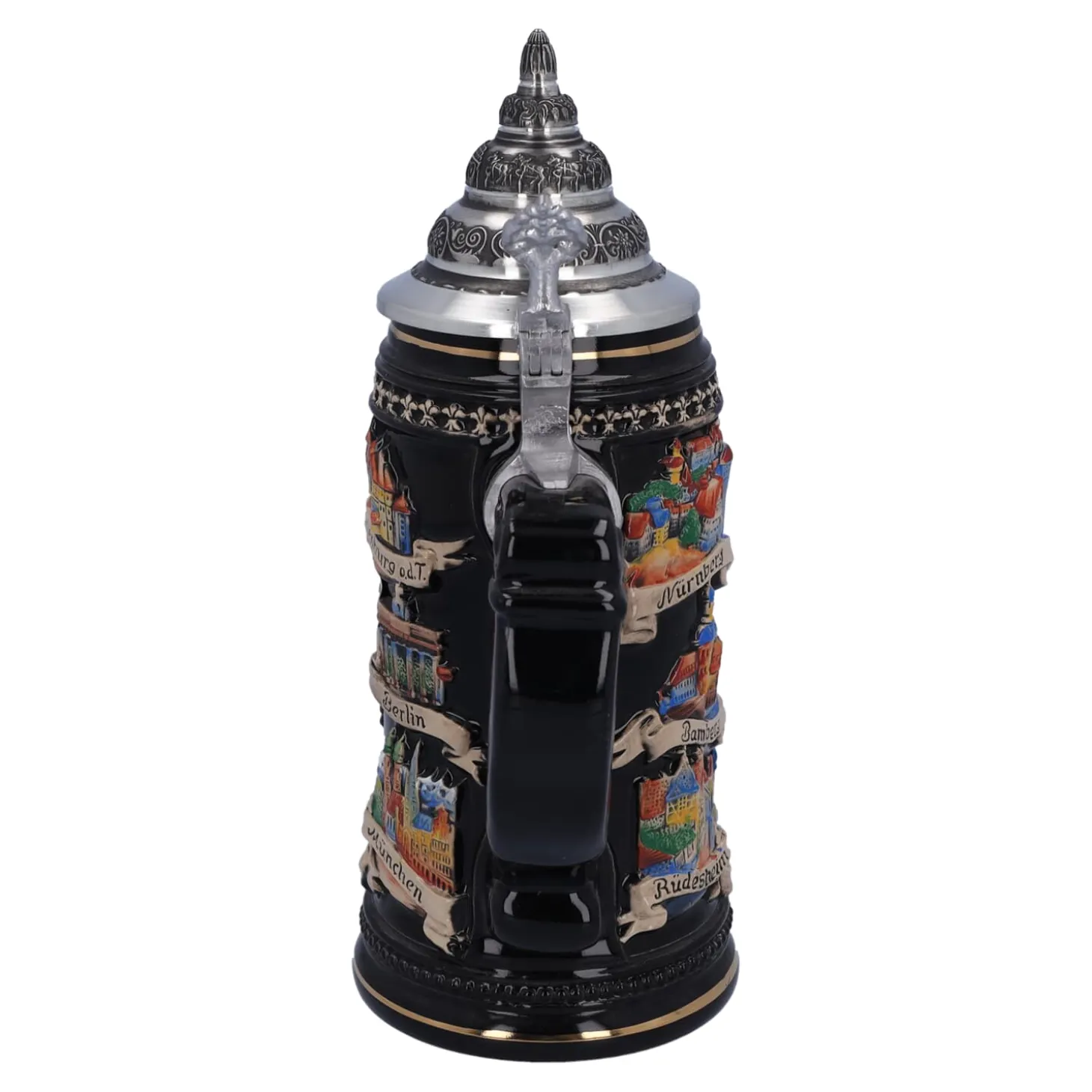 Beer Stein With Tin Lid "City Arms", Gold, 0.4L