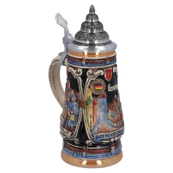 Beer Stein With Tin Lid 