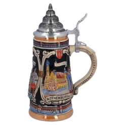Beer Stein With Tin Lid 