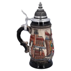 Beer Stein With Tin Lid 