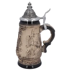 Beer Stein With Tin Lid 