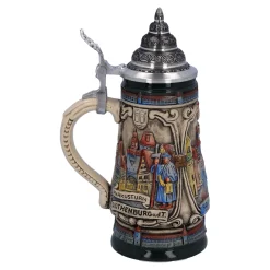 Beer Stein With Tin Lid 