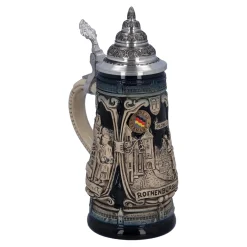 Beer Stein With Tin Lid 