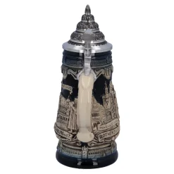 Beer Stein With Tin Lid 