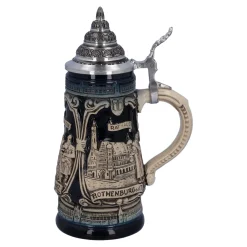 Beer Stein With Tin Lid 