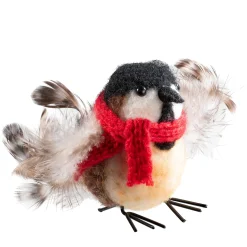 Bird With Scarf Made Of Felt