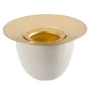 Candleholder, White, R 28 Mm, H 15 Mm