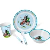 Children Tableware Set "The Little Mole" On Motorcycle