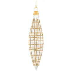 Cone Clear With Glitter Gold/White