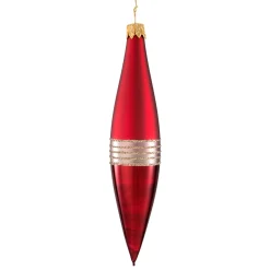 Cone Dark Red Matt/Varnish With Glitter Ribbon