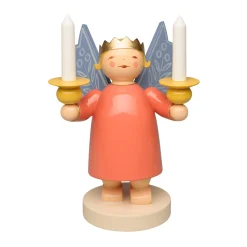 Crown Angel With Two Light Cups And Wooden Angel