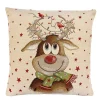 Cushion Cover "Jolly Reindeer With Chain Of Lights"