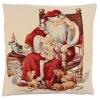 Cushion Cover "Santa Claus With Wish List"