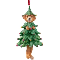 Dog In Christmas Tree