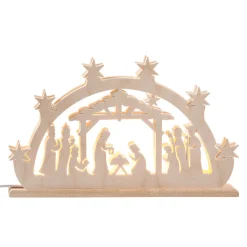 Double Schwibbogen "Holy Night", 230V With Usb A Port