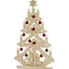 Double Schwibbogen "Tree With Glass Baubles", 230V With Usb A Port