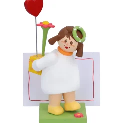Girl With Heart And Flowers