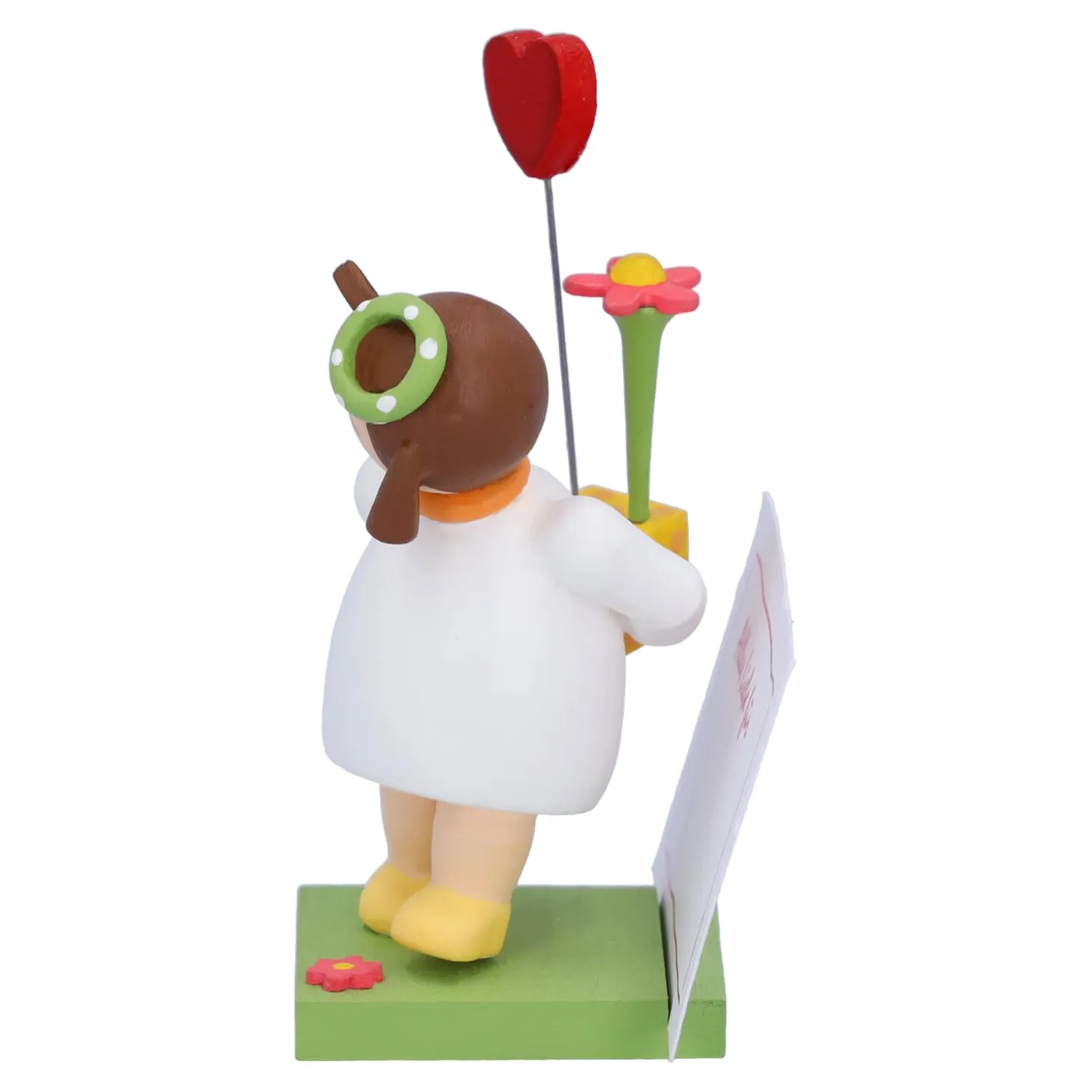 Girl With Heart And Flowers