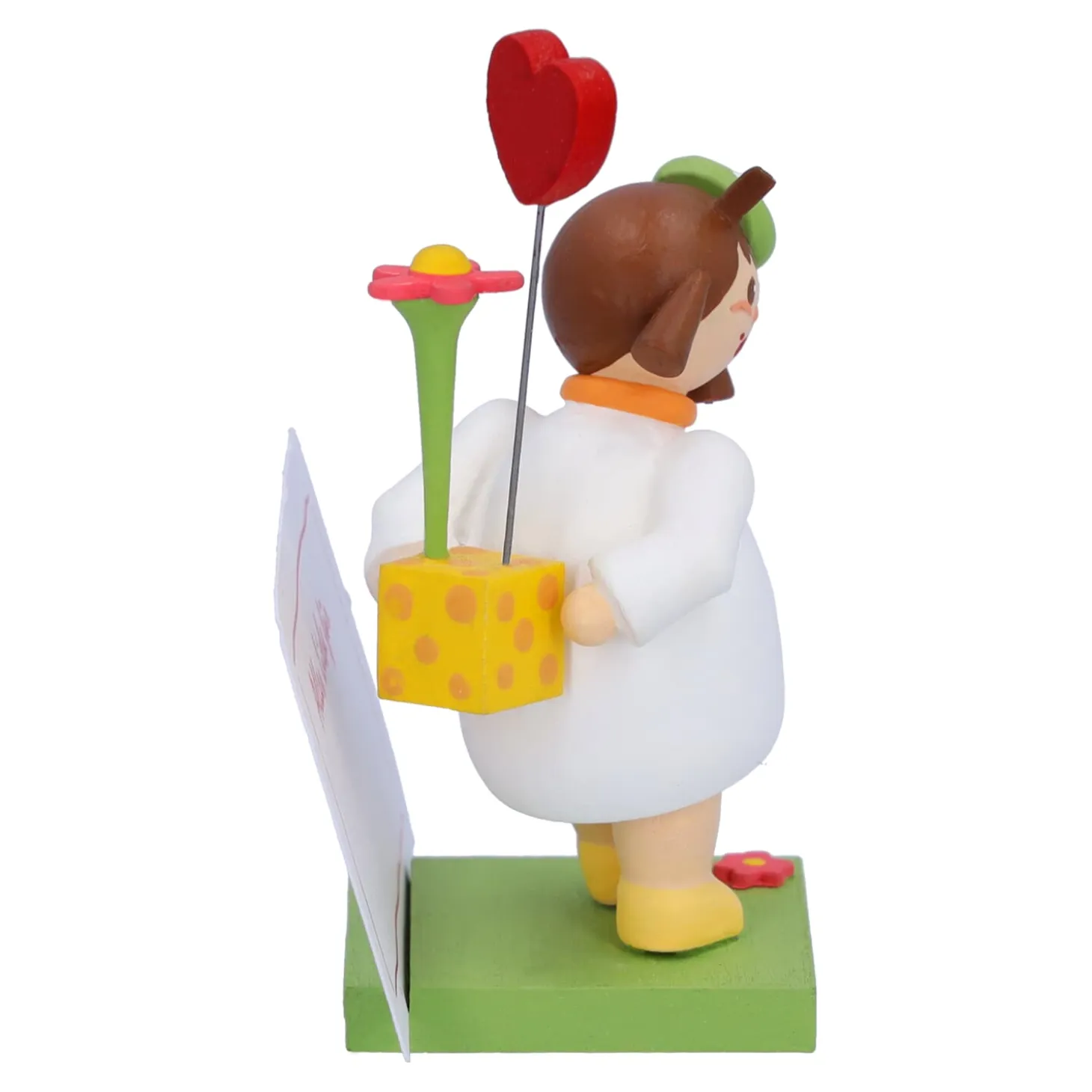 Girl With Heart And Flowers