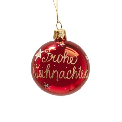 Glass Bauble "Merry Christmas", 6 Cm
