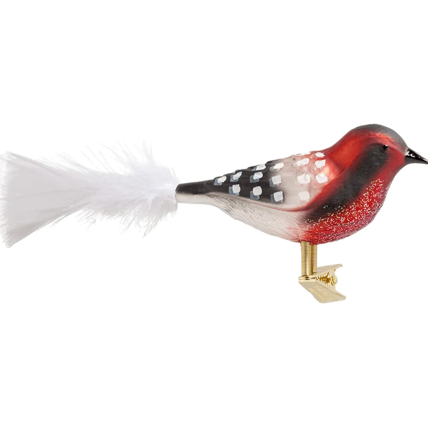 Glass Bird Red-Black-White