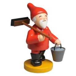 Gnome With Broom And Bucket