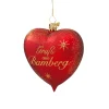 Heart Glass Ornament "Grus Aus Bamberg"