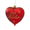 Heart Glass Ornament "Grus Aus Berlin"