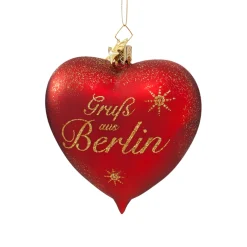 Heart Glass Ornament "Grus Aus Berlin"