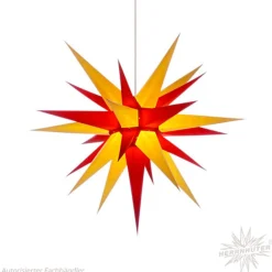 Herrnhuter Paper Star, Red/Yellow, 27.6Inch