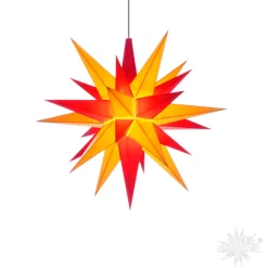 Herrnhuter Star Yellow/Red, 5.12Inch, Plastic