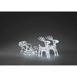 Led Acryl Sledge With Reindeer