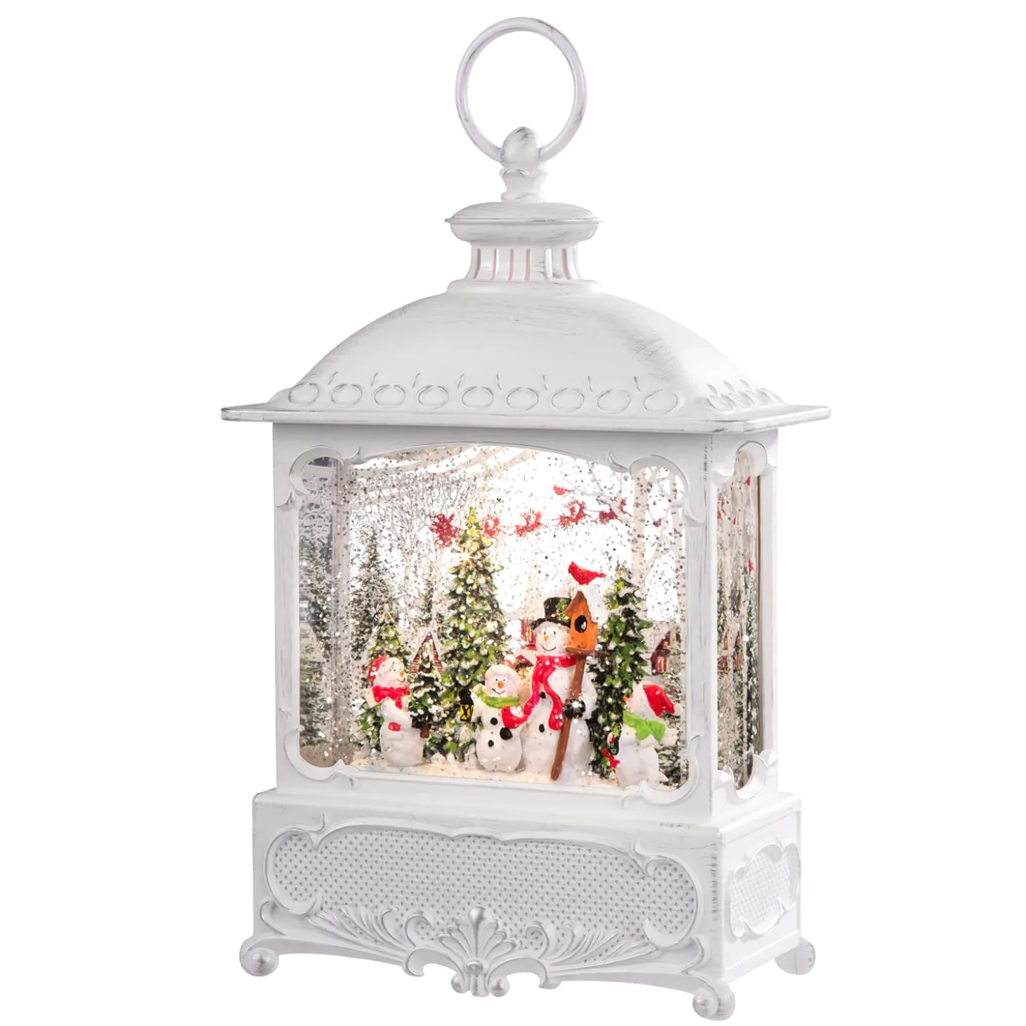 Led Snow Lantern "Happy Snowmen"