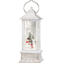 Led Snow Lantern "Snowmen", 27,5Cm