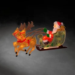 Led Window Picture "Santa Claus In The Sledge"