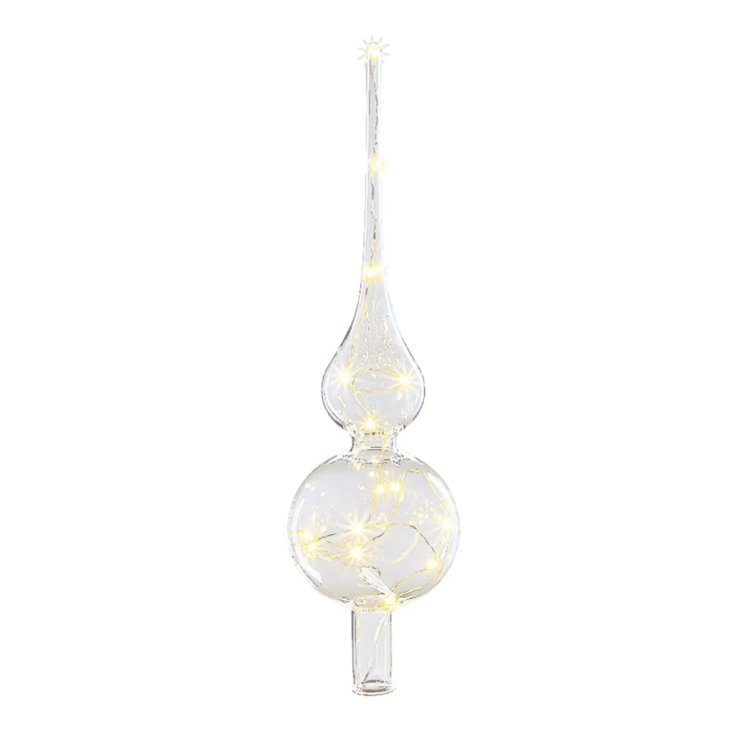 Lumix Led Double Ball Tree Topper, Clear