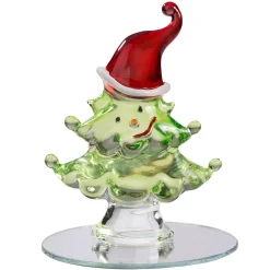 Merry Christmas Tree With Stocking Cap, 3 Inch
