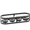 Metal Tealight Holder Oval, Black