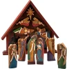 Nativity Crib House "Holy Family" With 11 Figurines