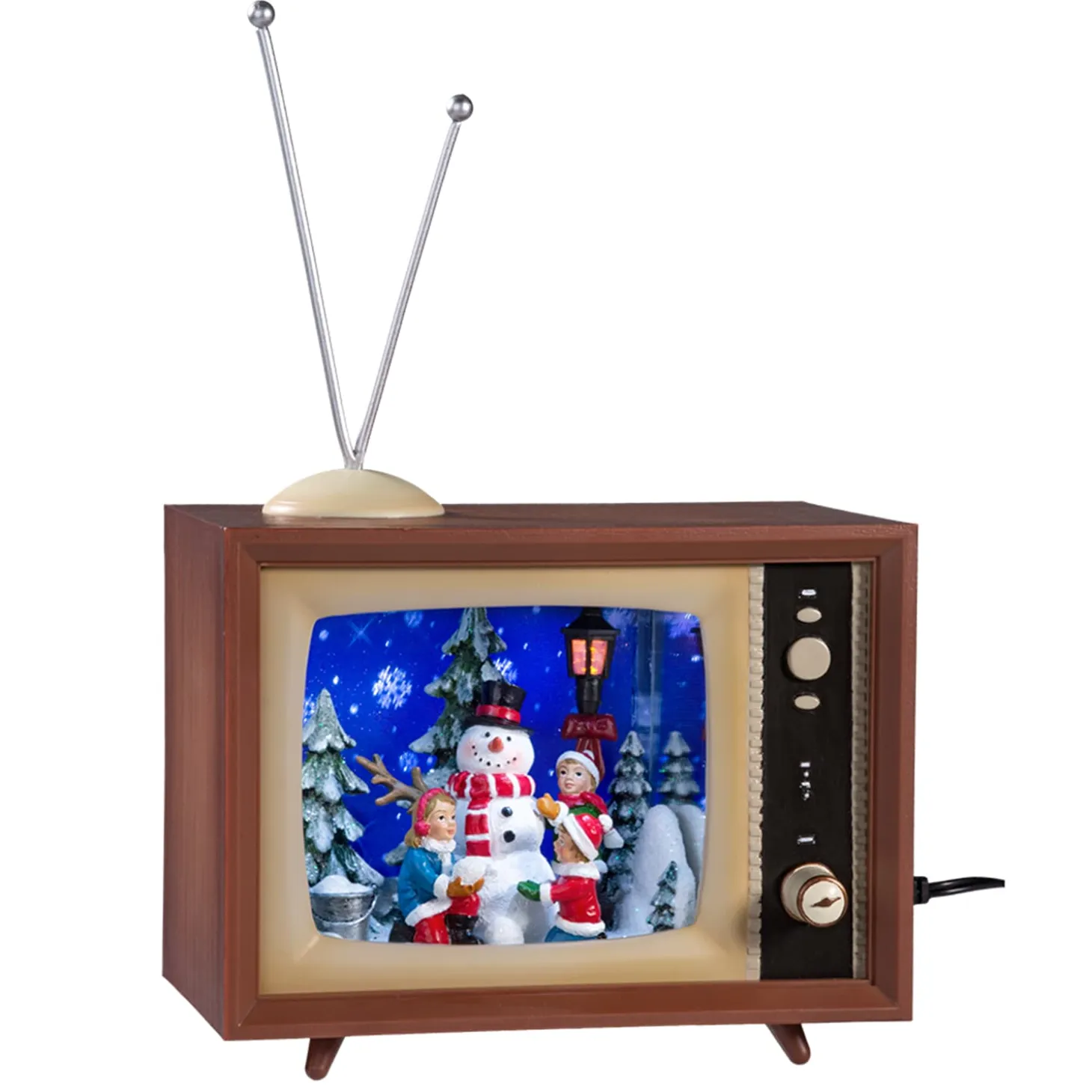 Nostalgic Television "Winter Scene With Snowmen", Large