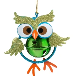 Owl With Bell, Green