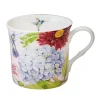 Porcelain Cup Flowers And Hummingbirds