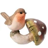 Robin On Mushroom