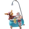 Santa And Reindeer In Bathtub