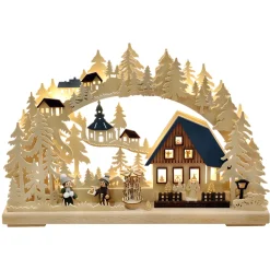 Schwibbogen "Christmas In Seiffen", 115V With Usb A Port