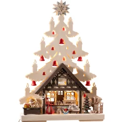 Schwibbogen "Fir Tree With Gift Store", 115V With Usb A Port