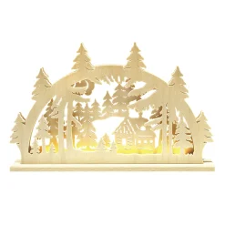 Schwibbogen "Small Forest House", 230V With Usb A Port