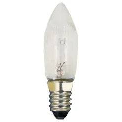 Short Screw Thread Bulb, 55V/3W/E10, Height 1.5" (40Mm)