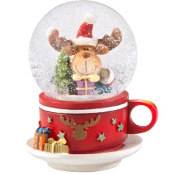 Snow Globe "Cup With Moose"